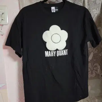 상아 자수 T셔츠 블랙 화이트 데이지 MARY QUANT 마리콴트