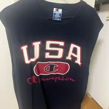 Champion USA 티셔츠 L 네이비