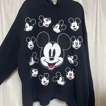 ZARA Disney 미키마우스 프린트 맨투맨 L 블랙
