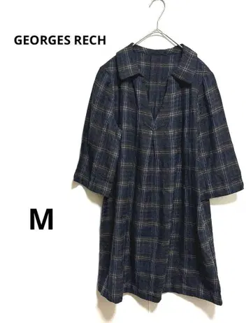 새상품급 조르주 레쉬 원피스 가을/겨울 체크 울 혼방 클래시컬 M