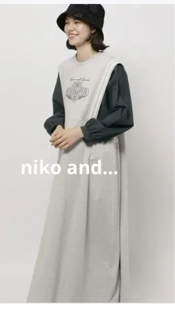 [ 새상품급 ] niko and - 스포츠 MIX 맨투맨 원피스 면