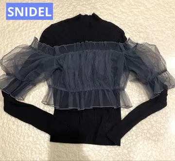 SNIDEL 스나이델 니트 스웨터 블랙