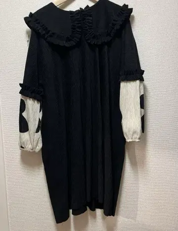 원피스 이마코코니 꽃무늬 옷깃 절개 imakokoni