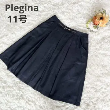[ Plegina ] 수트 스커트 플레어 무릎 기장 네이비 포멀 11호