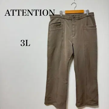 ATTENTION 베이지 와이드 팬츠 3L 여성용 시니어 속기모