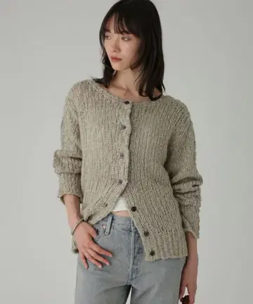 BABYLONE 로우게이지 니트 2WAY 풀오버 세이지