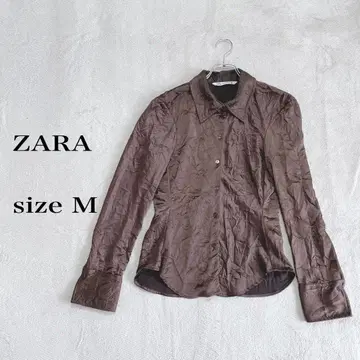 ZARA 브라운 긴팔 셔츠 M 사이즈