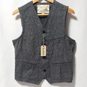 미사용 SUGAR CANE 워크 베스트 SC12795 9oz 블랙 M