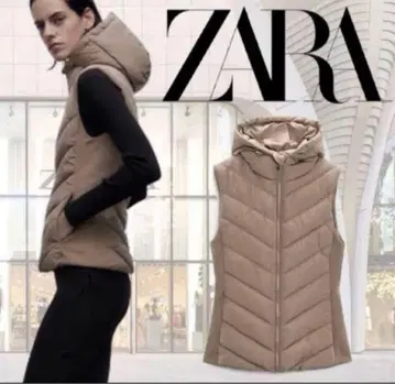 새상품급 ZARA 다운 베스트 XS 베스트