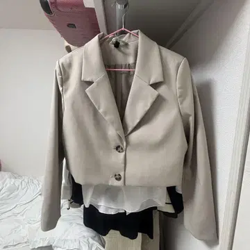 자켓 H&M 숏 기장 자켓 크롭 자켓