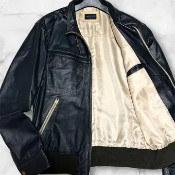 새상품급 루콘도 L&KONDO 램 가죽 가죽 자켓 네이비 XL