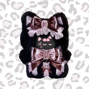 12cm 앉은 인형 의류 pink x black