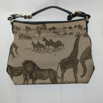 [ 레어 ] HUNTING WORLD 핸드백 애니멀 무늬 캔버스 천