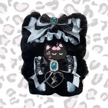 12cm 앉은 인형 의류 blue x black
