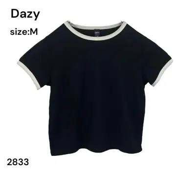 Dazy 데이지 셔츠 상의 반팔 블랙 M
