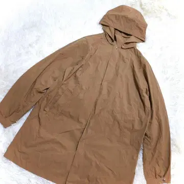 브로치 나일론 자켓(M) 후드 탈부착 가능 브라운 스프링 무지