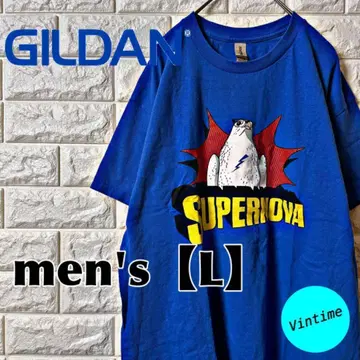 AH194 [GILDAN] 프린트T셔츠 [남성용 L] 블루