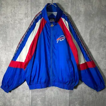 레어 NFL 버팔로 빌스 나일론 자켓 자수 로고 XXL