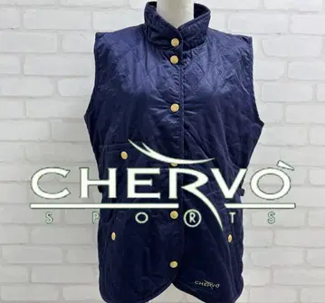 새상품급 CHERVO 네이비 퀼팅 베스트 골프웨어