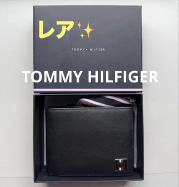 [ 레어 ] TOMMY HILFIGER 블랙 접이식 지갑 2020SS