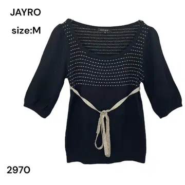 자이로 JAYRO 셔츠 상의 블랙 라메 M 사이즈 슬릿사