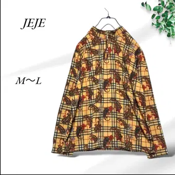 A333.제제 [ M~L ] 브라운/부드러운 상의/빅 페이즐리.체크