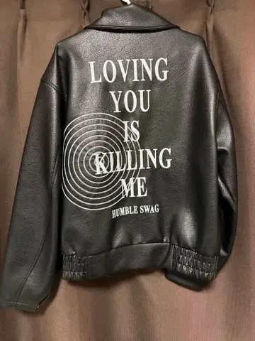 MADE EXTREME 블랙 페이크 가죽 자켓