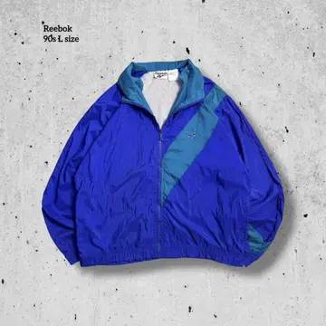 90s Reebok 나일론 자켓 블루 x 틸 L