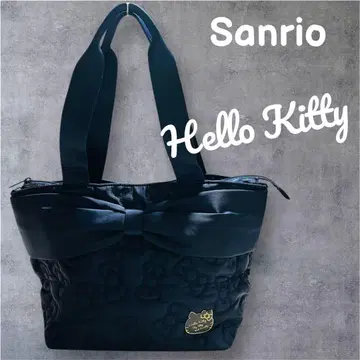 [새상품급] Sanrio 헬로키티 퀼팅 토트백 네이비