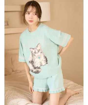SNIDEL HOME CAT 라메 니트 셋업