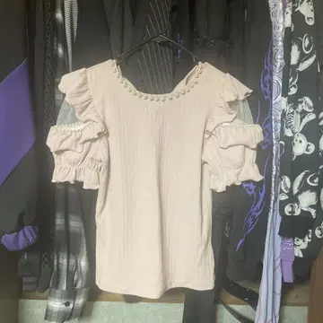 앙크루즈 펄 상의 핑크 양산형