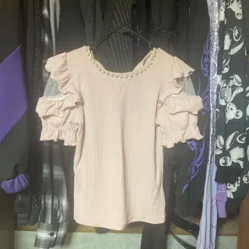 앙크루즈 펄 상의 핑크 양산형