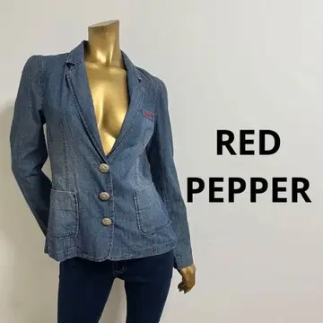 [ 4581 ] RED PEPPER 얇은 소재 데님 자켓 M 청바지