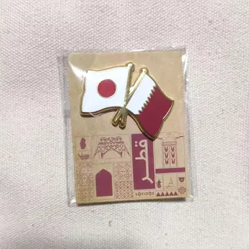 EXPO2025 일본 카타르 국기 핀 배지 박람회
