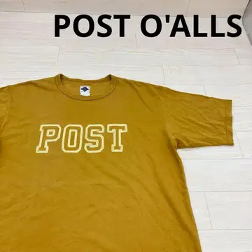 POST O'ALLS 포스트 오버올즈 로고 자수 반팔 티셔츠