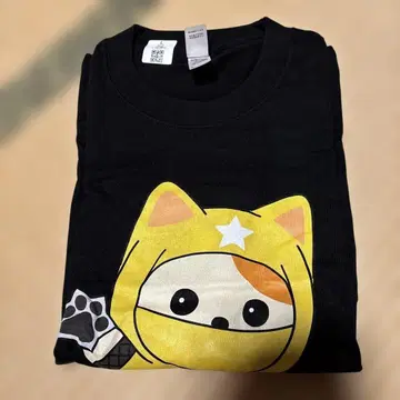 가챠닌자 EIKO 고양이 닌자 T셔츠 블랙 사이즈 L