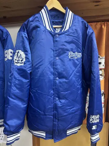 Dodgers 바시티 자켓 파란색 LA 로고