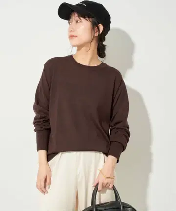 SLOBE IENA [ 추가 ] 워셔블 플레인 니트 브라운