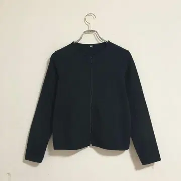 무인양품 노카라 자켓 블루종 집업 블랙 a4635