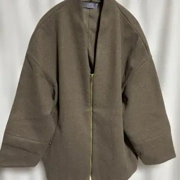 브라운 노카라 자켓