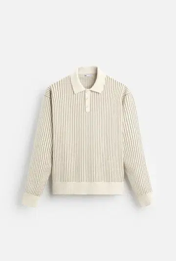 ZARA 셔닐 니트 피케 셔츠