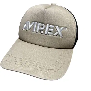 [ 새상품급 ] AVIREX 메쉬 캡 로고 자수 베이지 x 블랙