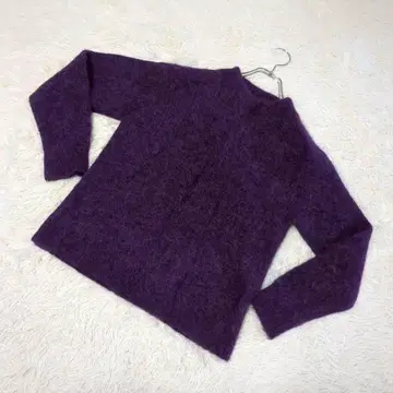 [ ROSSO ] 하이넥 퍼플 스웨터 니트 F 사이즈 모 50%