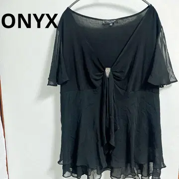 ONYX 블랙 튜닉 18W 시어 비침