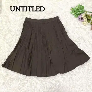a784 [언타이틀] 플리츠 스커트 미니 브라운 성숙 캐주얼 귀여움