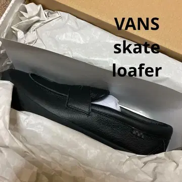 새상품 미사용 완판 VANS 반스 스케이트 로퍼 가죽 블랙