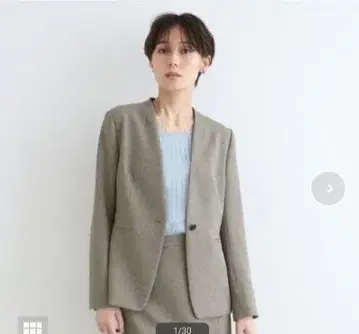 INdivi [ 스테디셀러 수트 워셔블 멜란지 ] 울 라이크 노카라 자켓