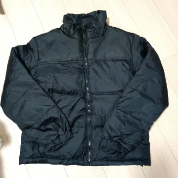 블랙 다운 자켓 풀 집업 M