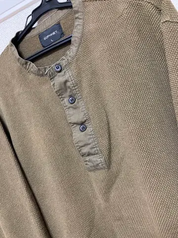 소프넷 SOPHNET 헨리넥 써멀 와플 긴팔 롱티 L