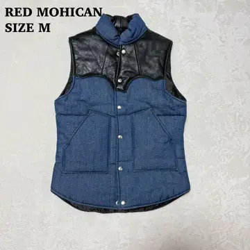 새상품급 RED MOHICAN 새상품급 아메카지 바이크 하프 가죽 베스트